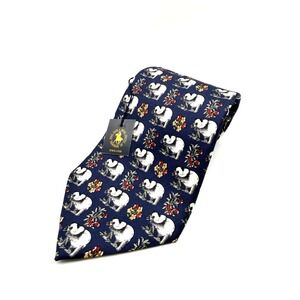 NWT Royal County of Berkshire Polo Club Panda Flower Tie (3.5"W x 57"L)